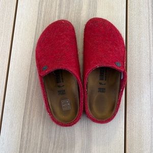 Birkenstock Red Clog Mule Slippers